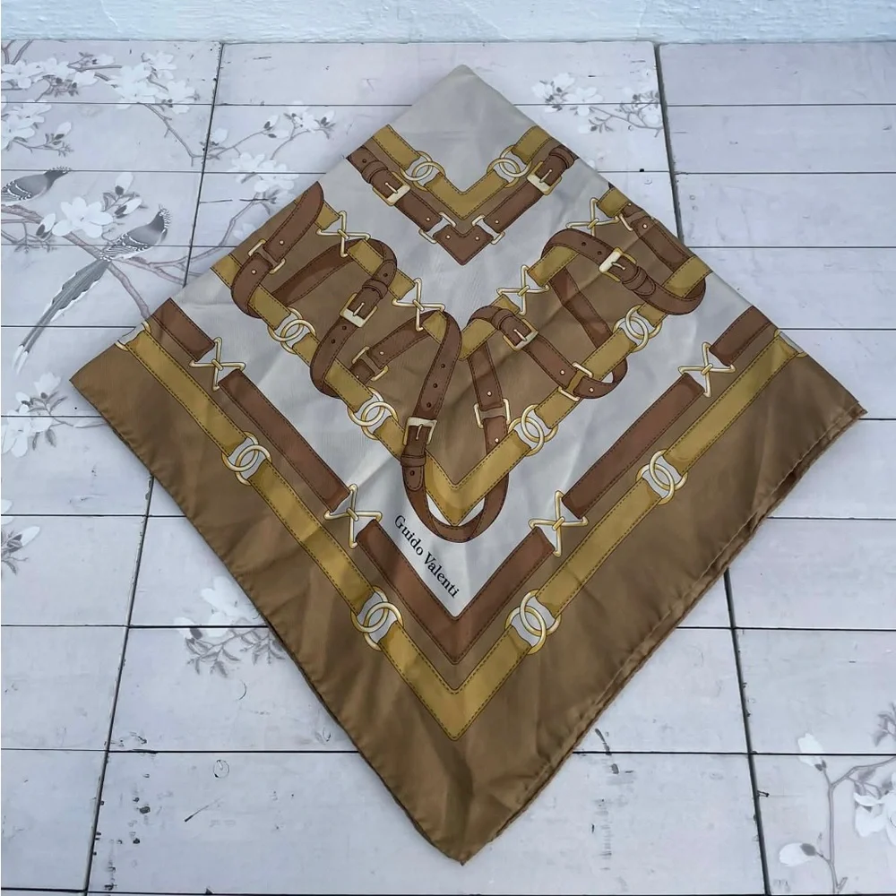Chic Gold and Cream Scarf